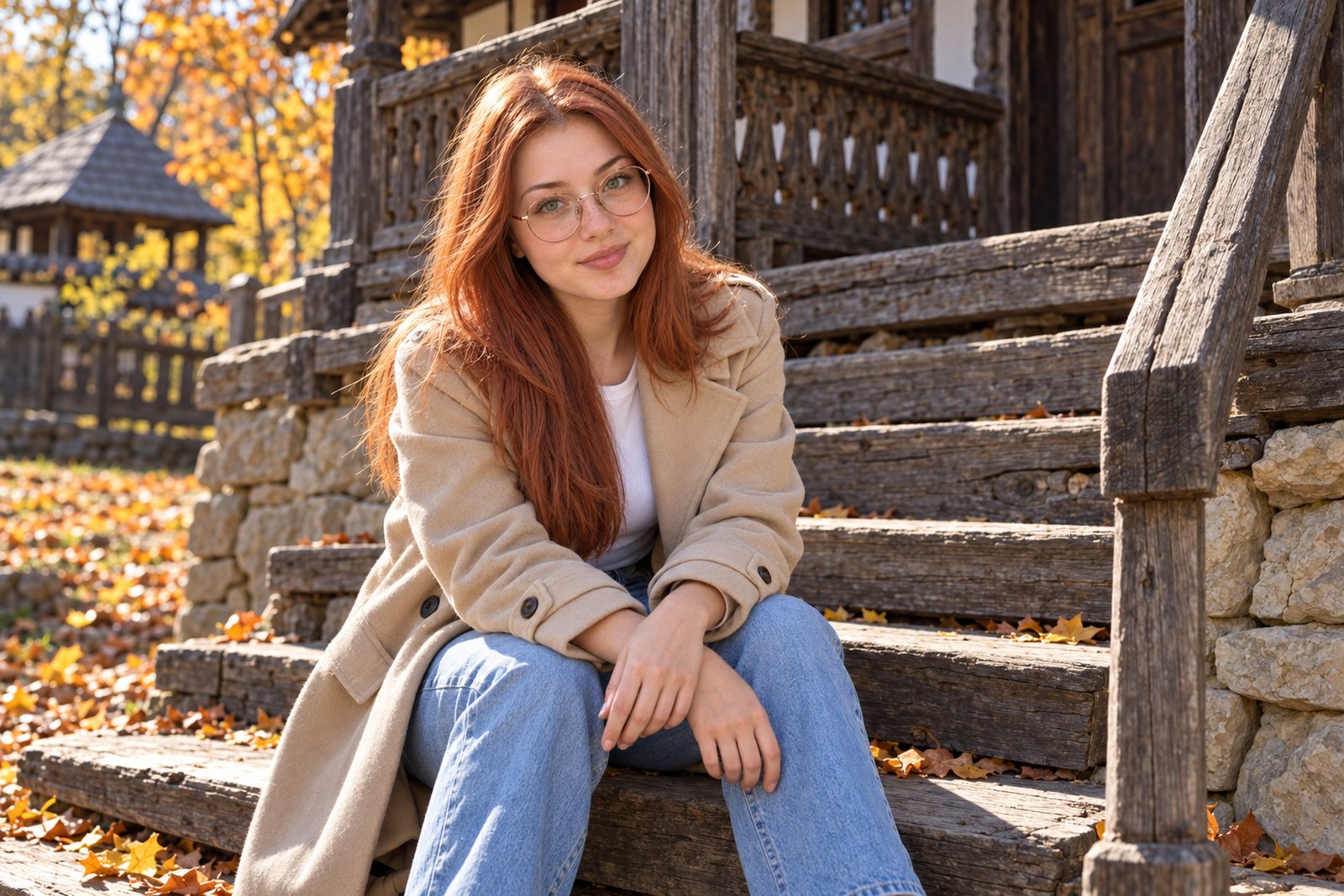 Elevă fotografiată într-un portret